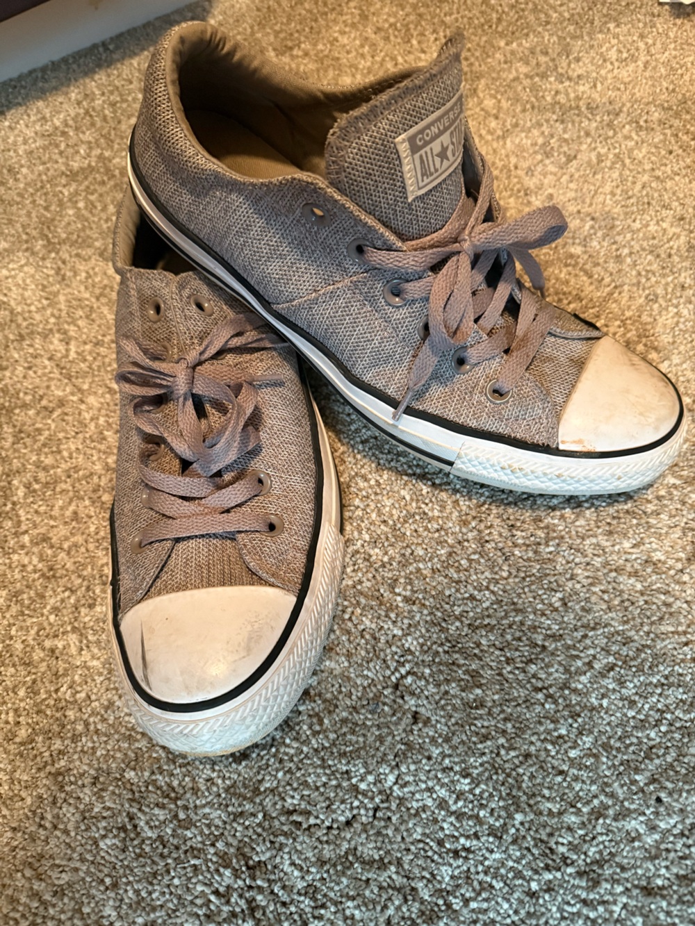 Converse Gray Canvas Low Top Sneakers